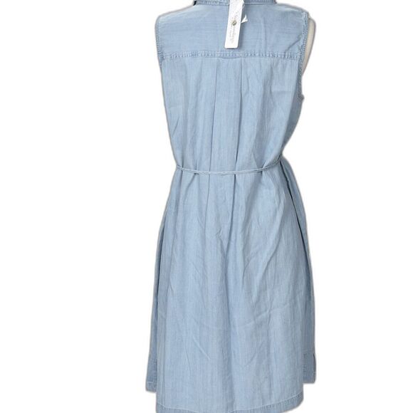 Soft Surroundings Tory Chambray Sleeveless Button Down Dress Size M {NWT} - Picture 2 of 2